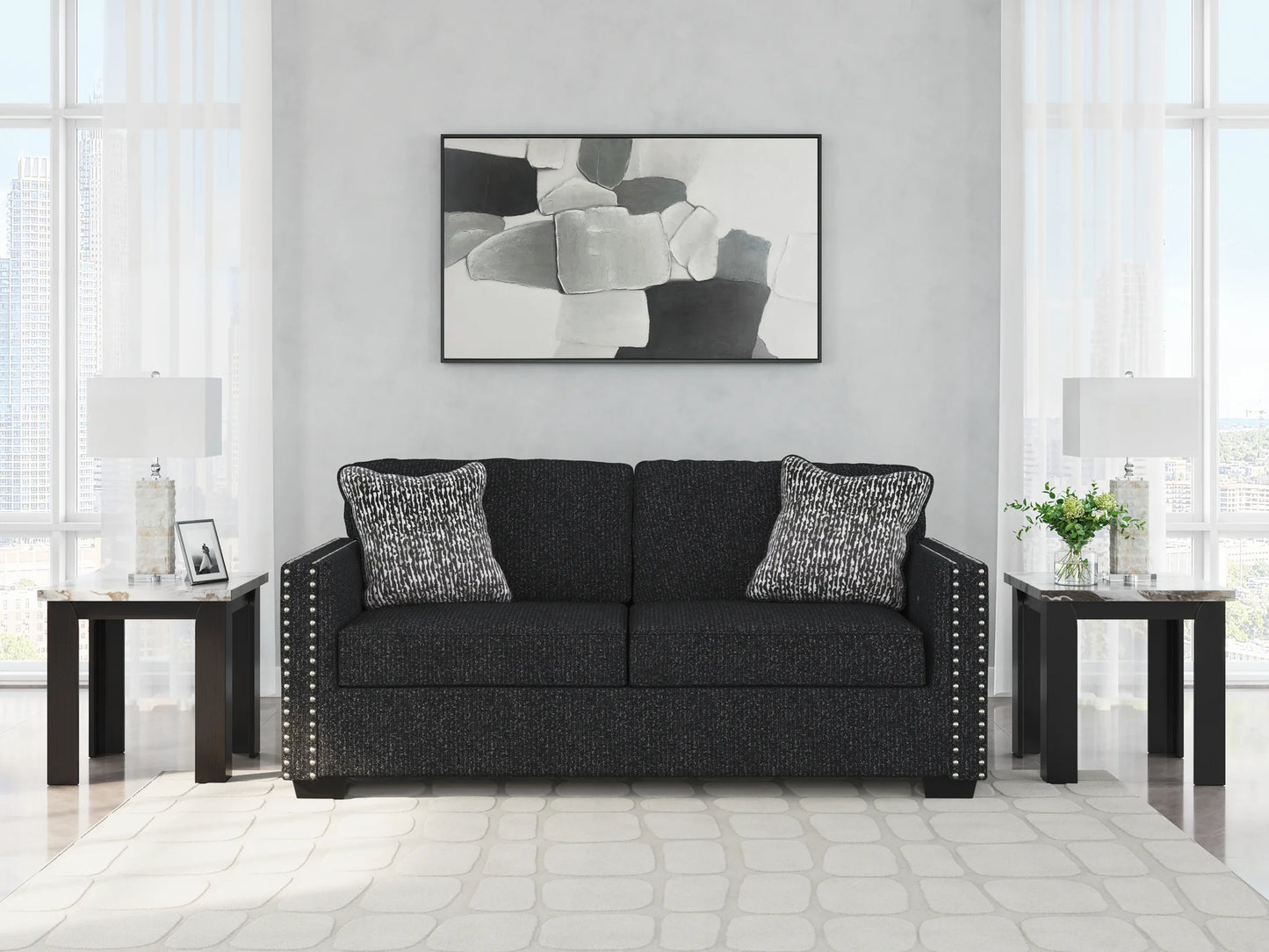 Jasmine Peaks - Coal - Sofa