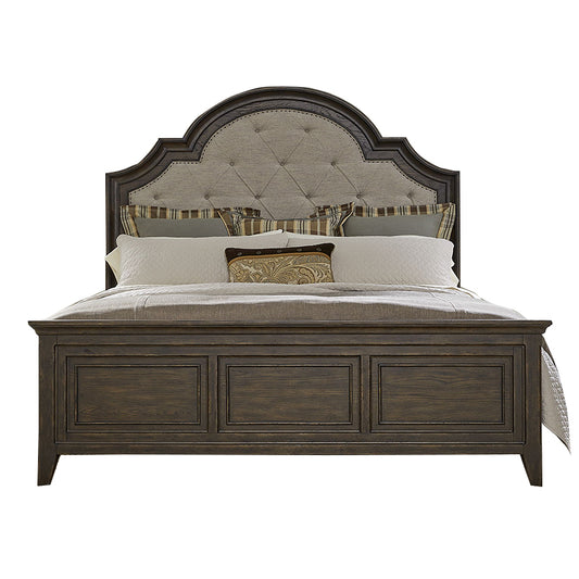 Paradise Valley - California King Upholstered Bed - Saddle Brown