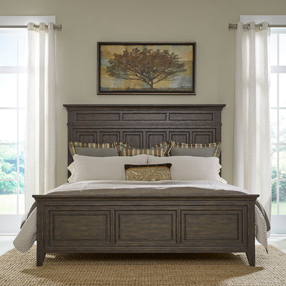 Paradise Valley - California King Panel Bed - Saddle Brown