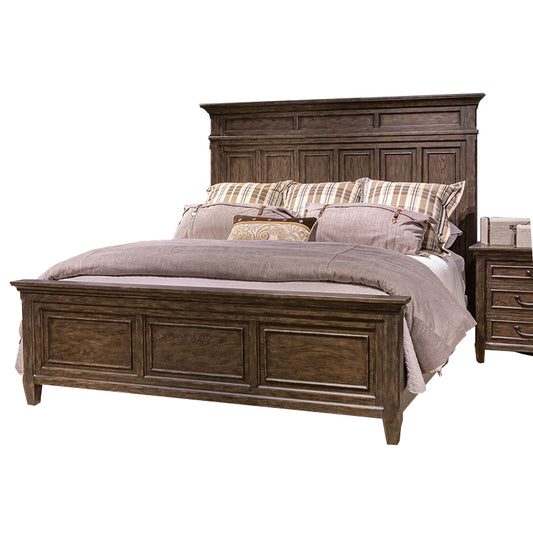 Paradise Valley - King Panel Bed - Dark Brown