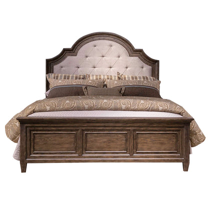 Paradise Valley - King Upholstered Bed - Dark Brown