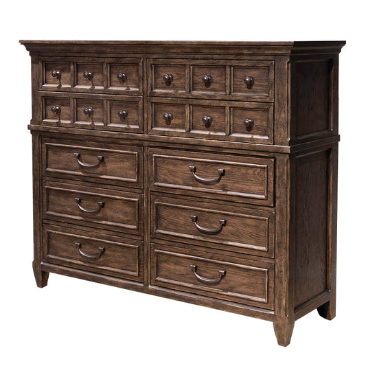 Paradise Valley - 10 Drawer Chesser - Dark Brown