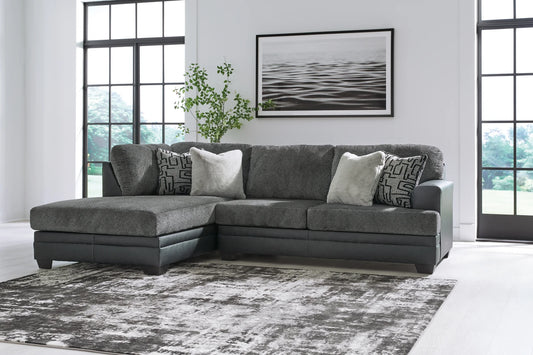 Brixley Pier - Graphite - 2-Piece Sectional With Laf Corner Chaise