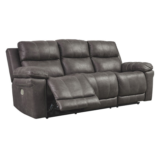 Erlangen - Dark Gray - Pwr Rec Sofa With Adj Headrest