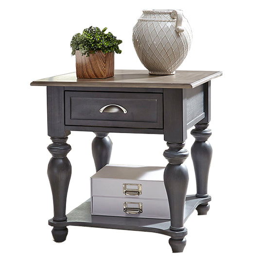 Ocean Isle - Drawer End Table - Dark Gray