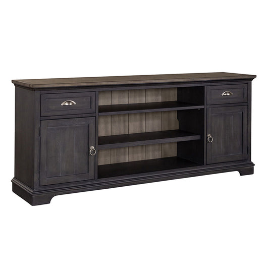 Ocean Isle - 72" Entertainment TV Stand - Dark Gray