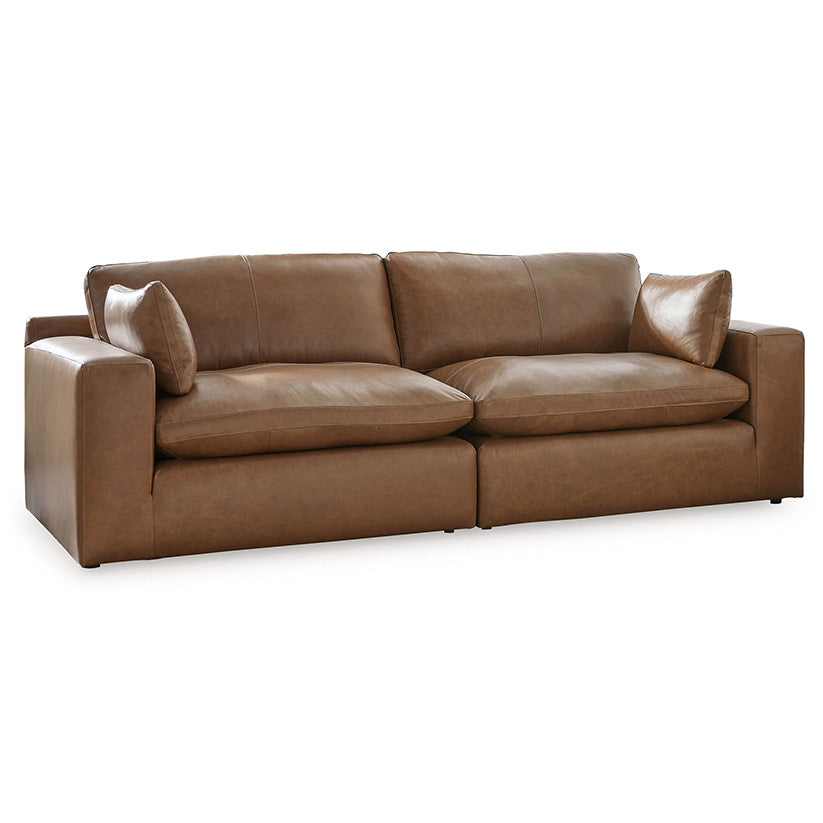 Emilia - Caramel - 2-Piece Sectional Loveseat