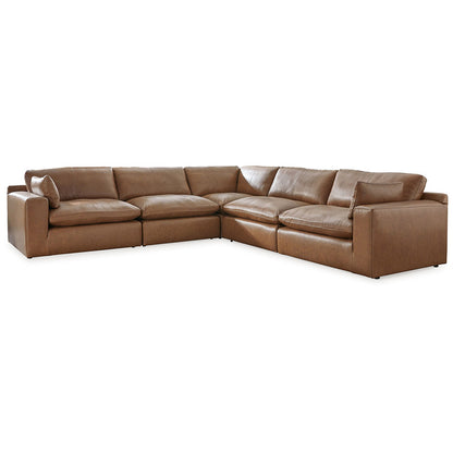 Emilia - Caramel - 5-Piece Sectional