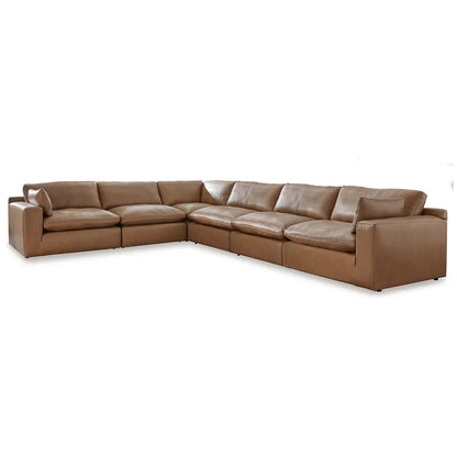 Emilia - Caramel - 6-Piece Sectional