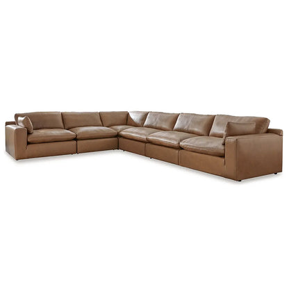 Emilia - Caramel - 6-Piece Sectional