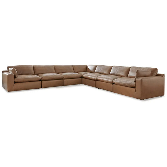 Emilia - Caramel - 7-Piece Sectional