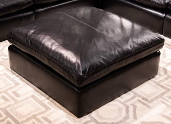 Emilia - Black - Oversized Accent Ottoman