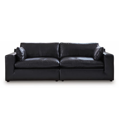 Emilia - 2-Piece Sectional Loveseat - Black