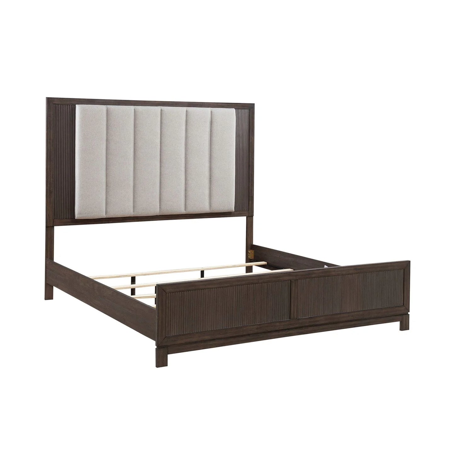 Modern Edge - King Upholstered Bed - Brown
