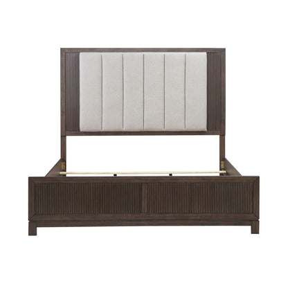 Modern Edge - King Upholstered Bed - Brown