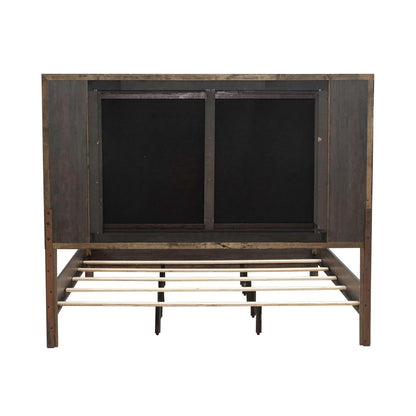 Modern Edge - King Upholstered Bed - Brown