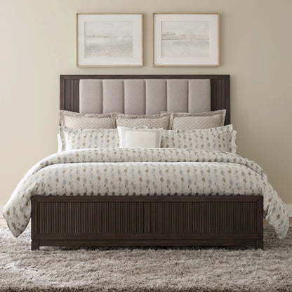 Modern Edge - King Upholstered Bed - Brown