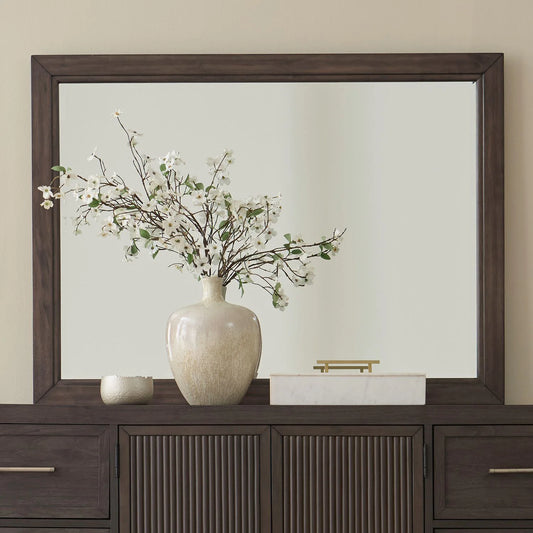 Modern Edge - Landscape Mirror - Brown