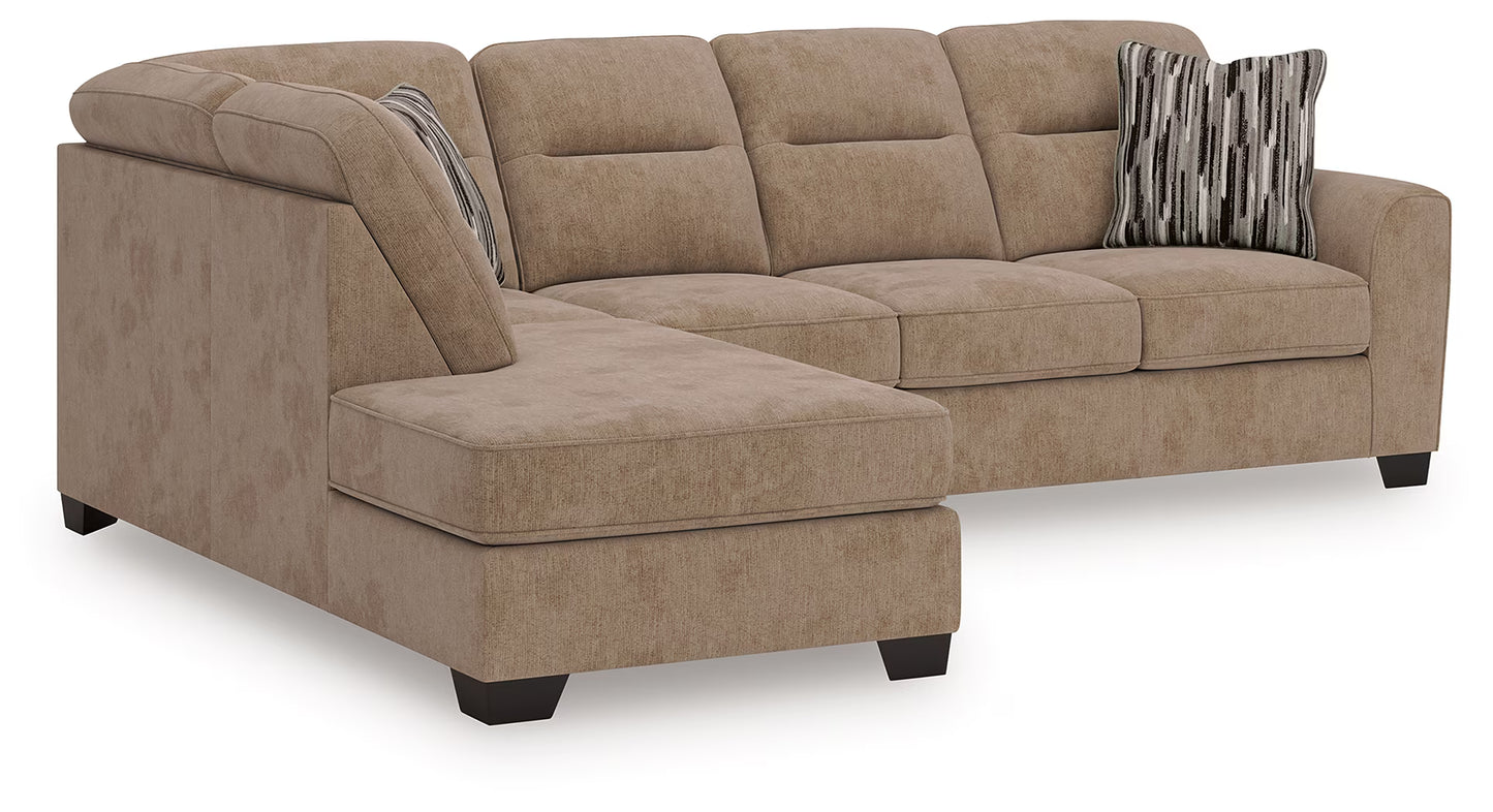 Olten - Mocha - 2-Piece Sectional With LAF Corner Chaise