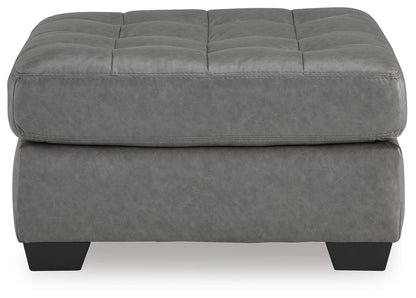 Clairette Court - Alloy - Oversized Accent Ottoman-2