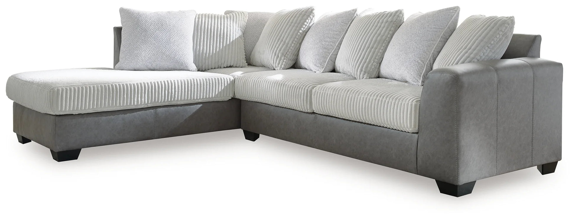 Clairette Court - Alloy - 2-Piece Sectional With Laf Corner Chaise