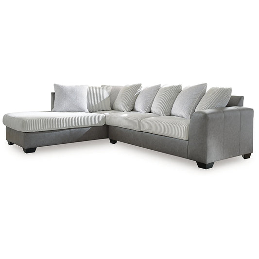 Clairette Court - Alloy - 2-Piece Sectional With Laf Corner Chaise