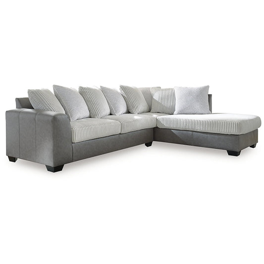 Clairette Court - Alloy - 2-Piece Sectional With Raf Corner Chaise