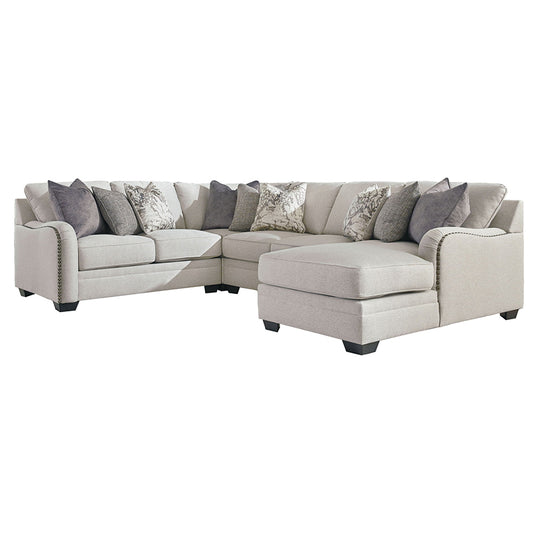 Dellara - Chalk - Right Arm Facing Corner Chaise 4 Pc Sectional