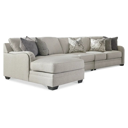 Dellara - Chalk - 3-Piece Sectional With Laf Corner Chaise And Armless Loveseat