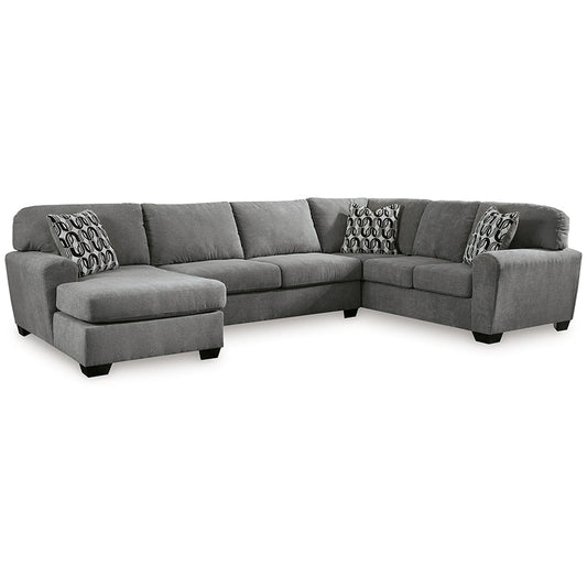 Birkdale Court - Gray - 3-Piece Sectional With Laf Corner Chaise