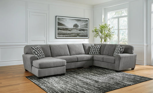 Birkdale Court - Gray - 3-Piece Sectional With Laf Corner Chaise