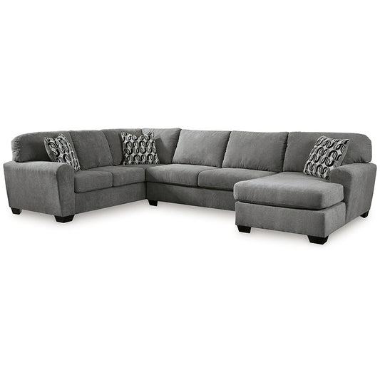 Birkdale Court - Gray - 3-Piece Sectional With Raf Corner Chaise