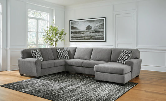 Birkdale Court - Gray - 3-Piece Sectional With Raf Corner Chaise