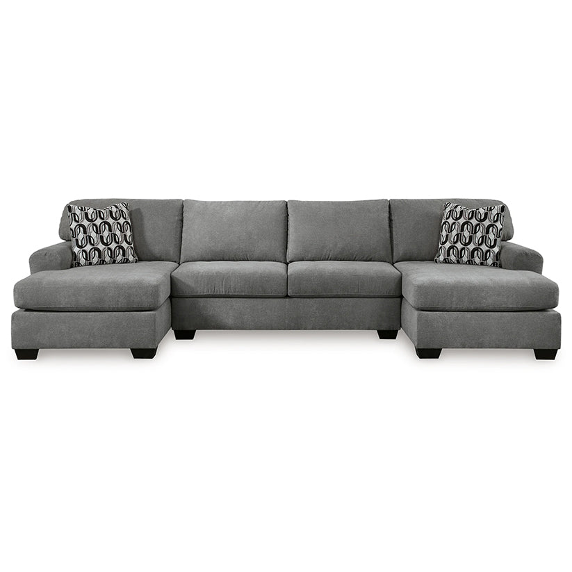 Birkdale Court - Gray - 3-Piece Sectional With LAF And RAF Corner Chaises