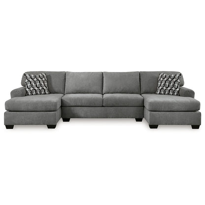 Birkdale Court - Gray - 3-Piece Sectional With LAF And RAF Corner Chaises