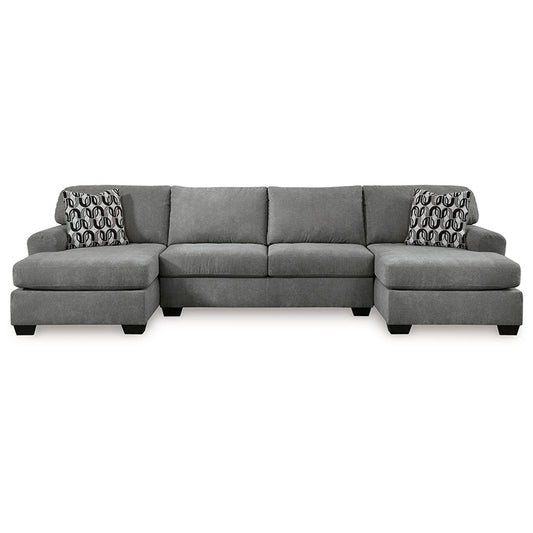 Birkdale Court - Gray - 3-Piece Sectional With LAF And RAF Corner Chaises