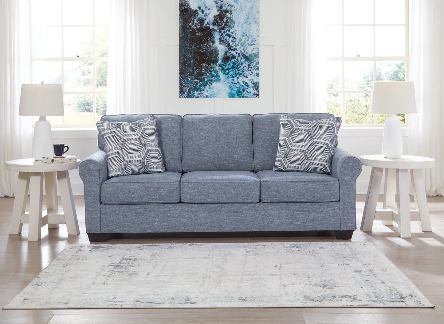 Carissa Manor - Denim - Queen Sofa Sleeper-5