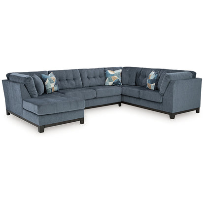 Maxon Place - Navy - 3-Piece Sectional With Laf Corner Chaise