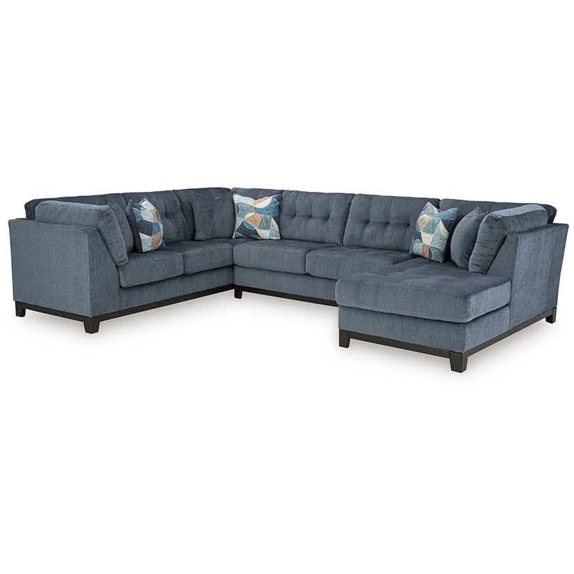 Maxon Place - Navy - 3-Piece Sectional With Raf Corner Chaise