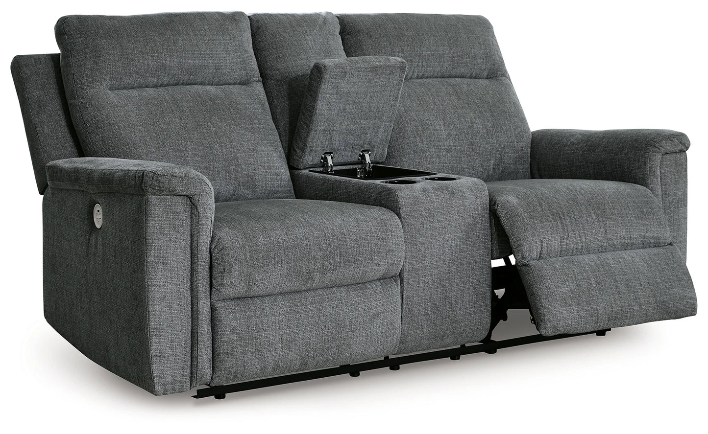 Barnsana - Gravel - 2 Pc. - Power Reclining Sofa, Power Reclining Loveseat