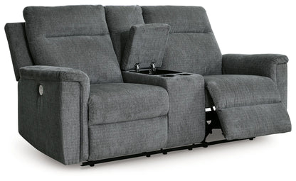 Barnsana - Gravel - 2 Pc. - Power Reclining Sofa, Power Reclining Loveseat