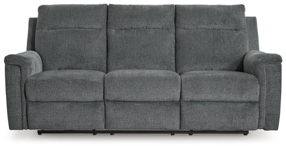 Barnsana - Gravel - 3 Pc. - Power Reclining Sofa, Power Reclining Loveseat, Power Rocker Recliner