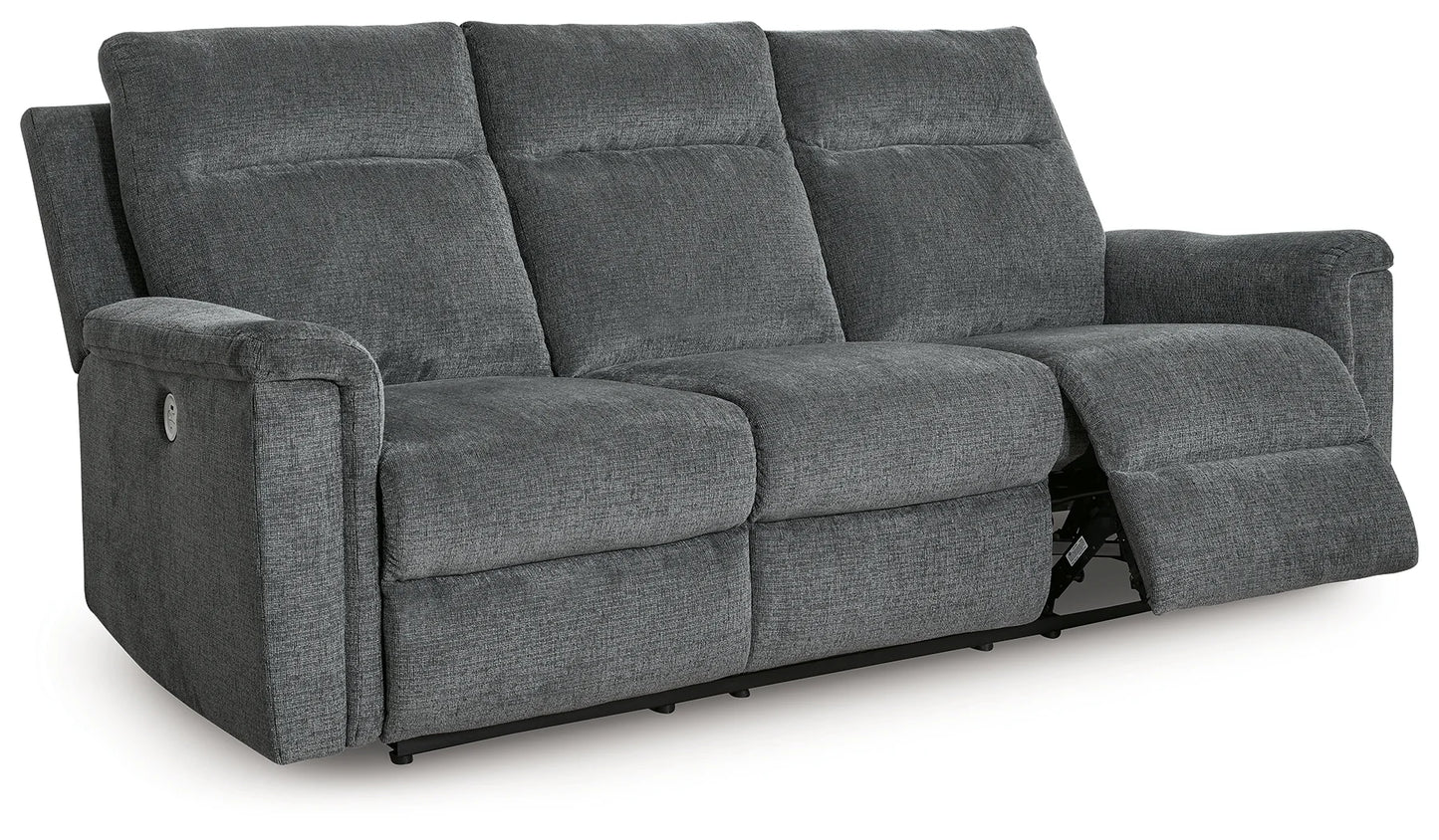 Barnsana - Gravel - 3 Pc. - Power Reclining Sofa, Power Reclining Loveseat, Power Rocker Recliner