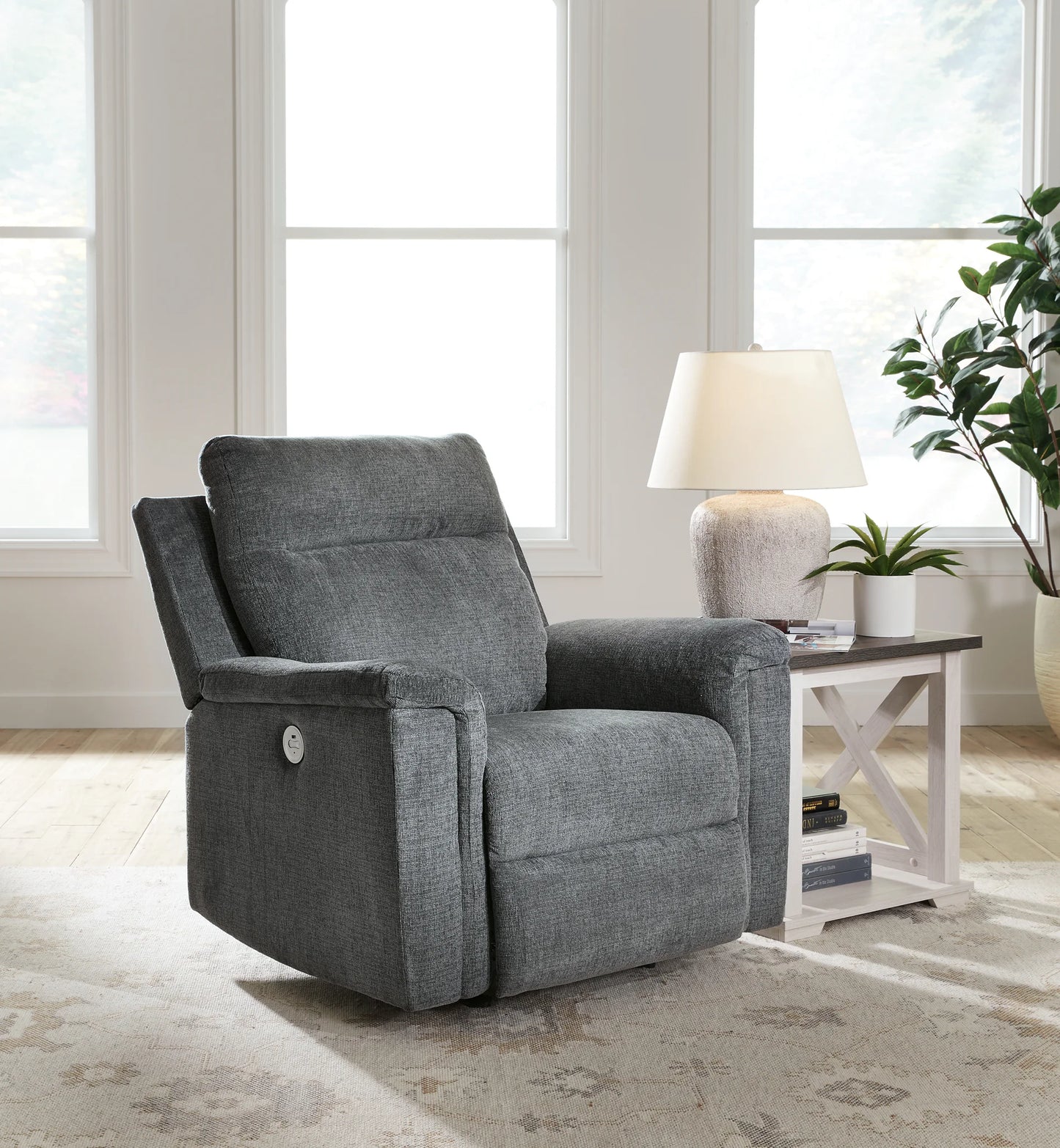 Barnsana - Gravel - Power Rocker Recliner