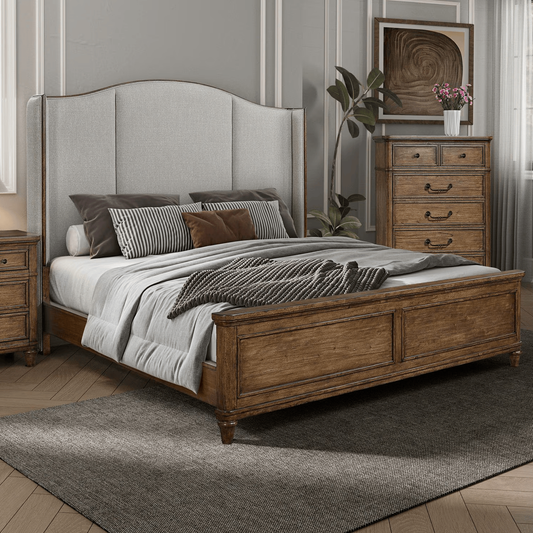 Harrison Heights - King Shelter Bed - Sienna