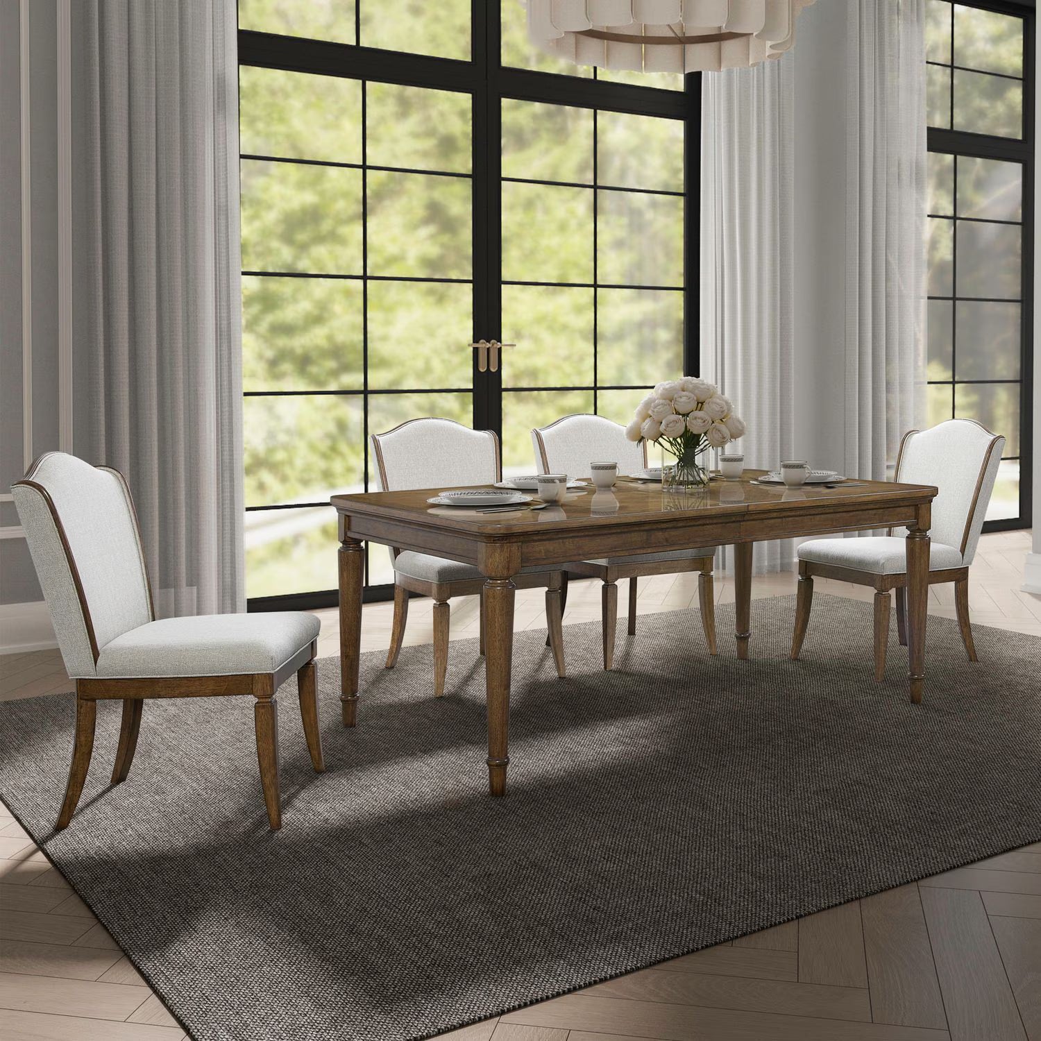 Harrison Heights - 5 Piece Rectangular Table Set - Sienna – Furniture ...