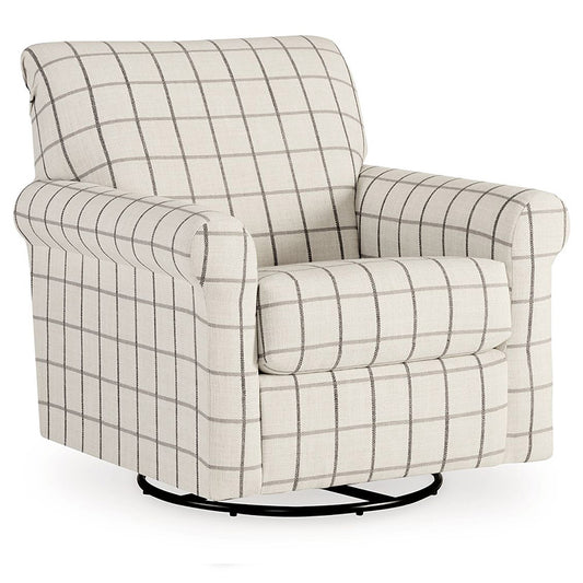 Davinca - Charcoal - Swivel Glider Accent Chair