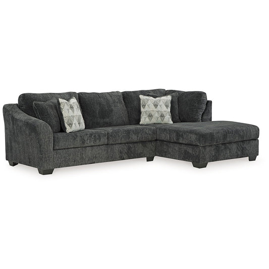 Biddeford - Ebony - 2-Piece Sleeper Sectional With Raf Corner Chaise