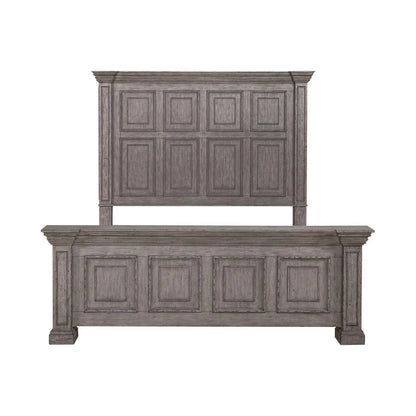 Big Valley - King Panel Bed - Gray
