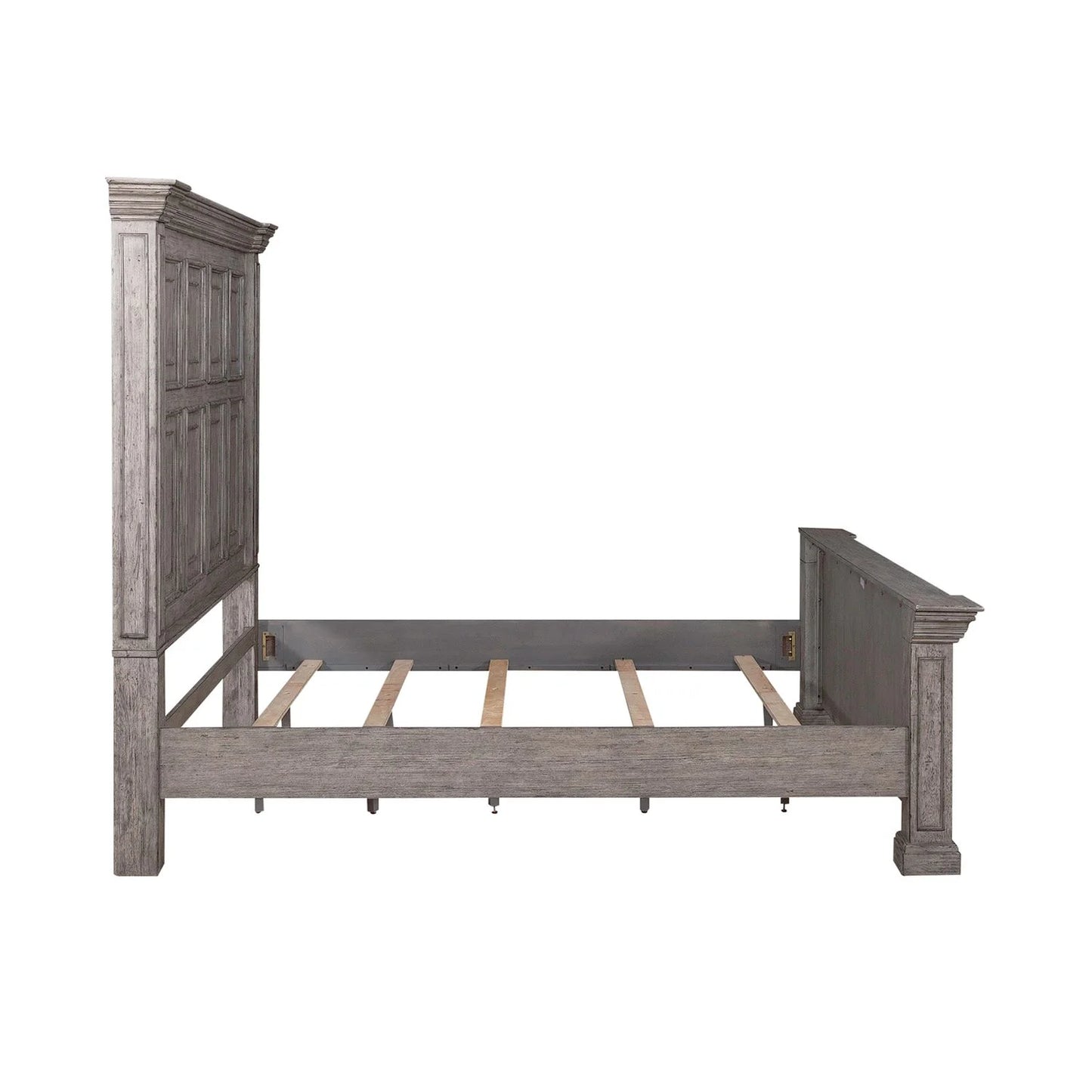 Big Valley - King Panel Bed - Gray